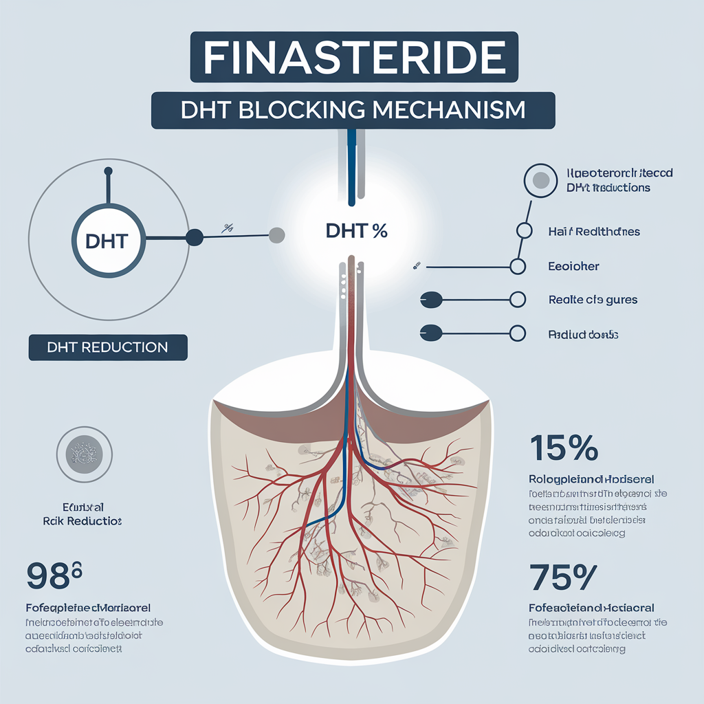 Finasteride (Propecia) infographic - how it works